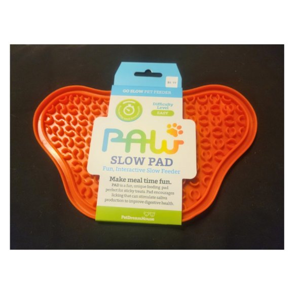 Pet Dream House Lick Paw Pad & Slow Feeder for Dogs - Orange, NWT - Picture 6 of 9